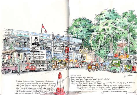 Urban Sketchers Indonesia Mayestik Market