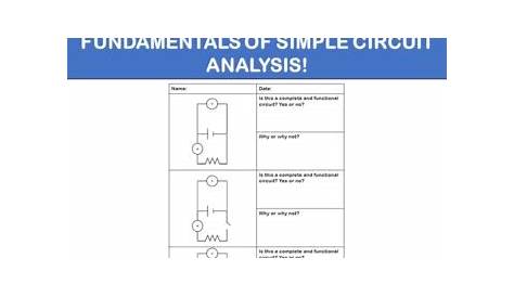 schematic diagrams and circuits worksheet