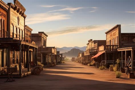 Premium Photo Old Western Town Concept