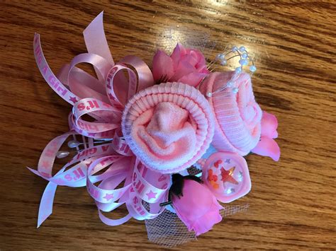 Baby Sock Corsage Handmade Baby Sock Shower Corsage Baby Shower T