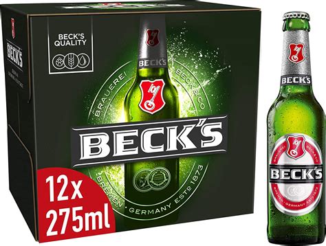 Becks German Lager Beer Bottle 12 X 275 Ml Uk Grocery