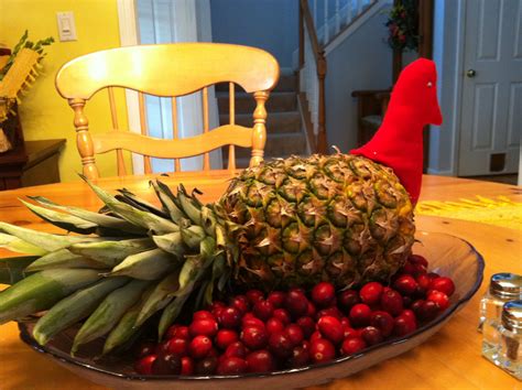 My Pineapple Turkey Centerpiece Thanksgiving Fruit Thanksgiving