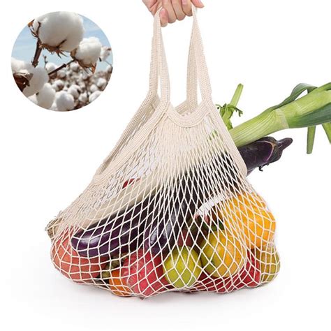2020 Ecological Cotton Mesh Shopping Bag Reusable Produce Fruit