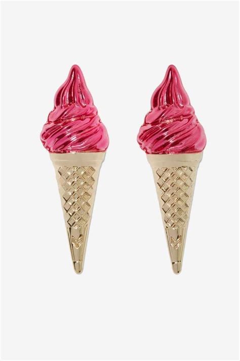 Pink Ice Cream Cone Earrings Accessories Jewelry Earrings Fashion Earrings Jewelery Jewelry