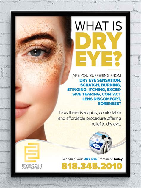 Modern Dry Eye Poster For Eye Center Optometrist Office 25 Poster