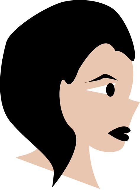 Female Head Younger Openclipart