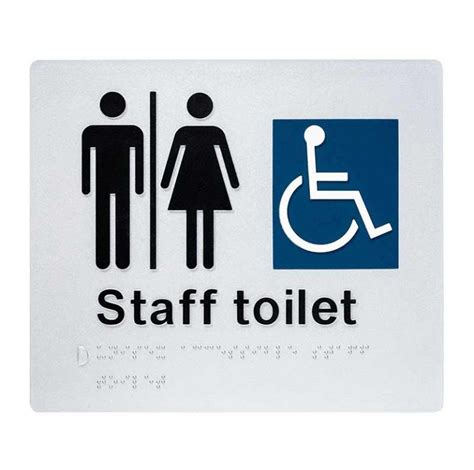 Staff Accessible Toilet Braille Sign Tactile Systems Australia