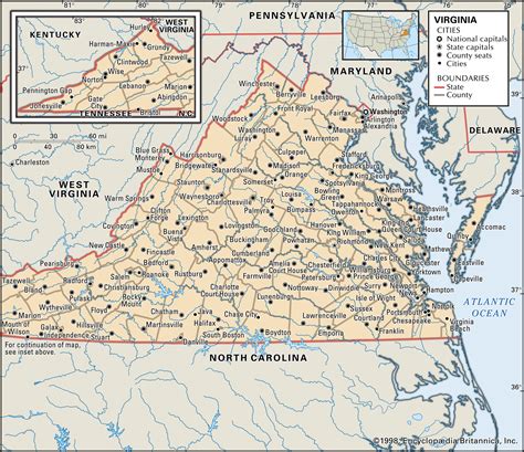 Virginia Map With County Lines Topographic Map World