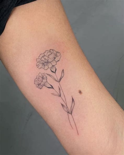 101 Best Carnation Flower Tattoo Ideas Youll Have To See To Believe