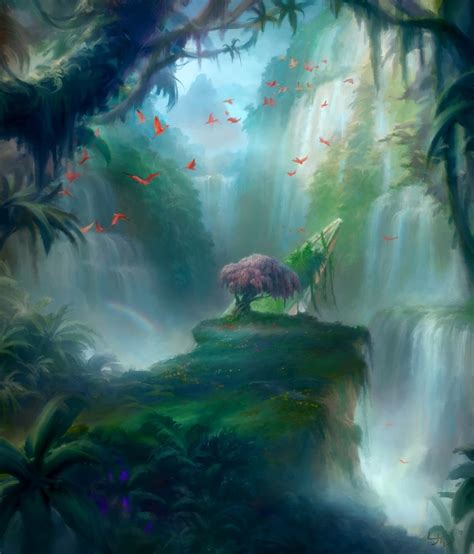 Misty Rainforest Expeditions Mtg Art From Battle For Zendikar Set By