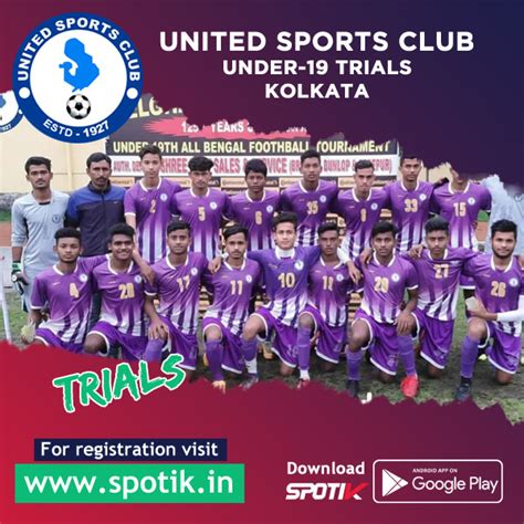 United Sports Club U 19 Trials Kolkata Spotik Sports Selection