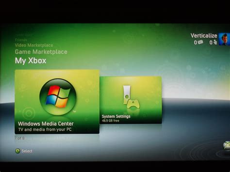 My Xbox Windows Media Center Picture Image Photo