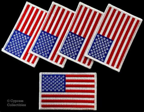 Buy Lot Of 5 American Flag Iron On Patch Biker Motorcycle Embroidered