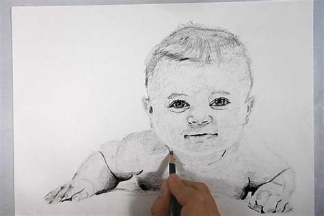 Cómo Dibujar Un Retrato De Bebé A Lápiz Speed Drawing Baby Portrait
