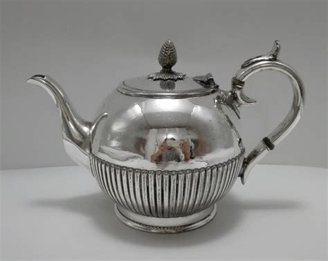 A Silver Plate Tea Pot With Floral Engravings Catawiki