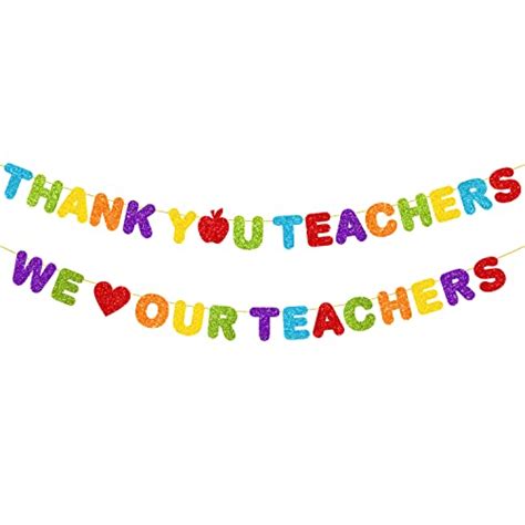 Ptfny Glittery Thank You Teachers Banner We Love Our Teachers Banner