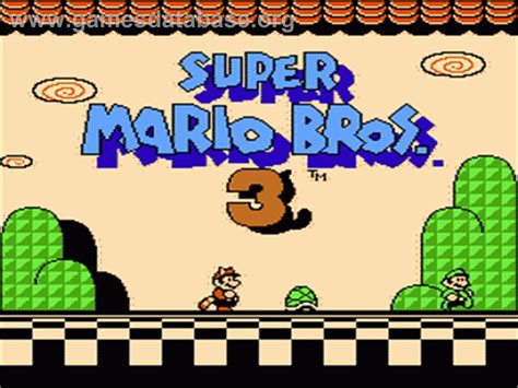Super Mario Bros 3 Nintendo Nes Games Database