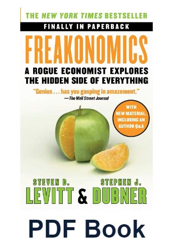 Freakonomics Pdf Book By Stephen J Dubner And Steven Levitt