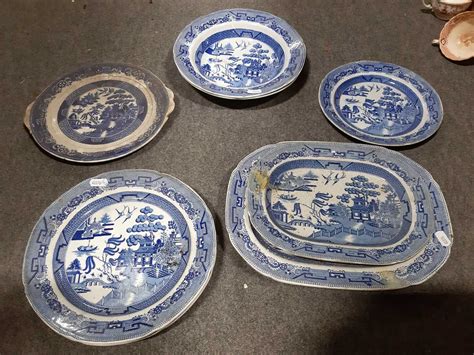 Lot 31 Collection Of Blue And White Pottery
