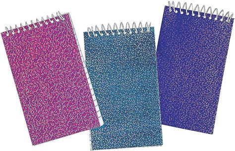 Glitter Spiral Notepads Bulk Pack Of 2 Dozen 24 Great