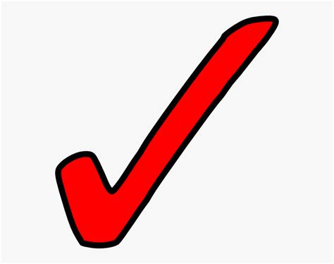 Red Check Mark Tick Symbol In Red Color Vector Ph