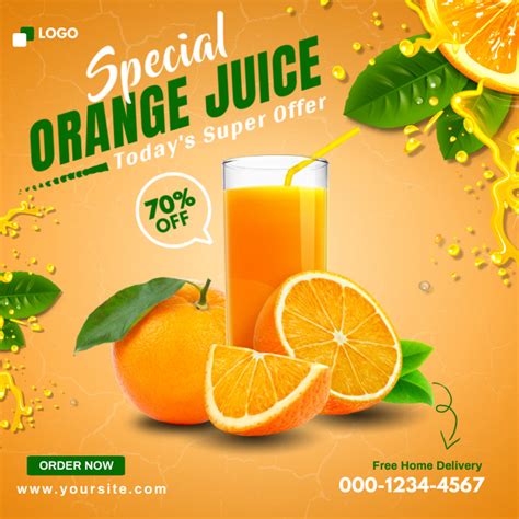 Copy Of Orange Juice Poster Postermywall