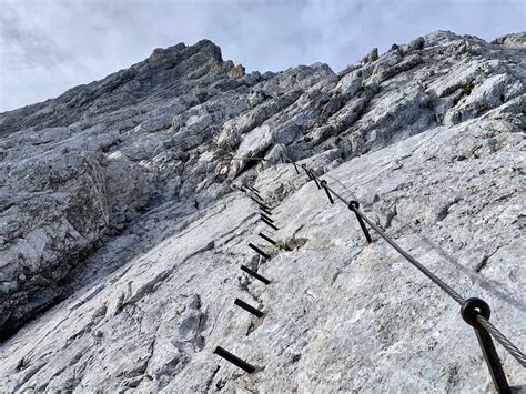 Climbing The Alpspitze Klettersteig Via Ferrata Alpspitze Guide And Map