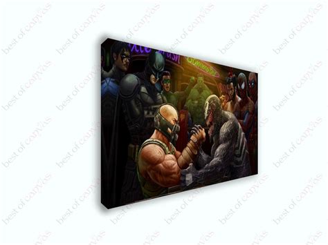 Bane Vs Venom Dc Marvel Arm Wrestling Canvas Print Art Home Decor Wall