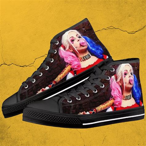 Harley Quinn Shoes Harley Quinn High Tops Sneakers Etsy