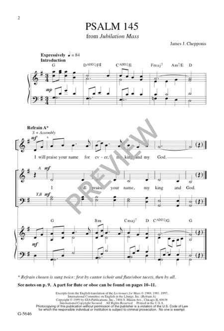 Psalm 145 By James Chepponis 4 Part Sheet Music Sheet Music Plus