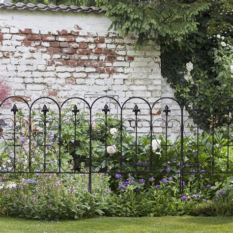 Decorative Garden Fence Set Of 5 Pieces Folding Border Yard Coated