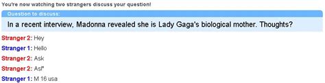 I Ask Omegle The Tough Questions About Gaga Gaga Thoughts Gaga Daily