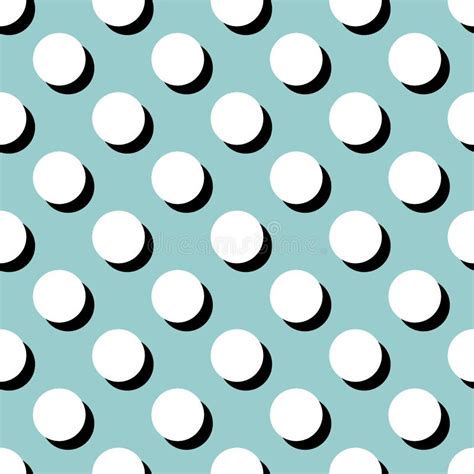 Tile Vector Pattern With White Polka Dots On Mint Green Background
