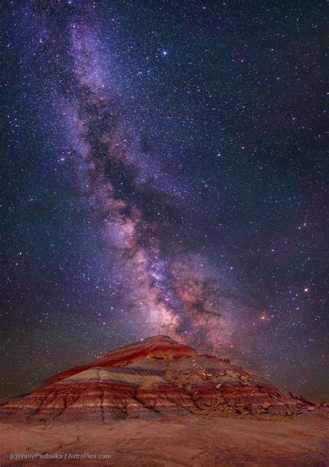 Milky Way Over Painted Desert Tee Pee In Petrified Forest