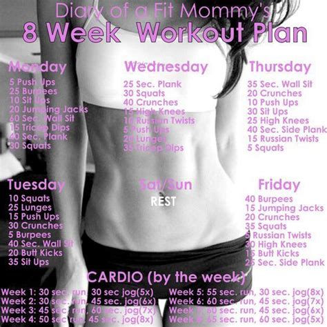 This full body workout is only 8 moves but so effective. Image result for 8 week body transformation workout female ...