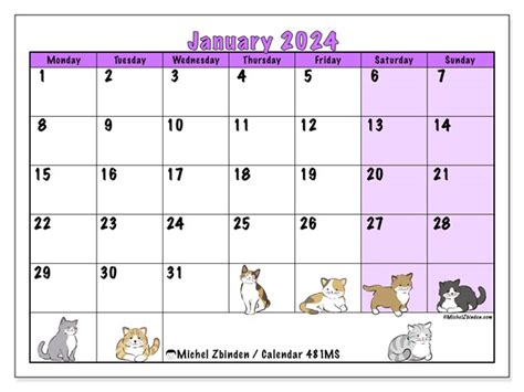 January Calendars 2024 Michel Zbinden En