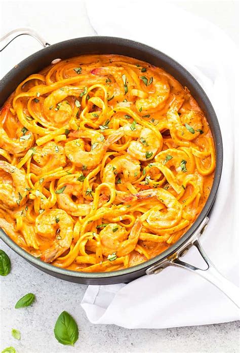 Heat butter and oil over medium heat. One Pan Shrimp and Pasta in Tomato Cream Sauce | The Blond Cook