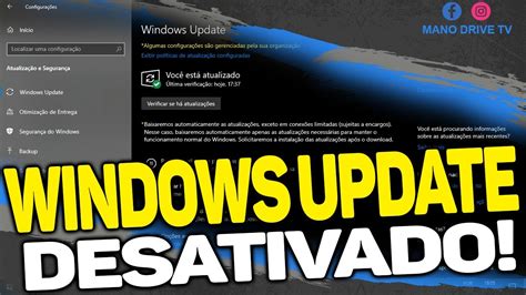 Como Desativar Windows Update Facil E Rapido Youtube