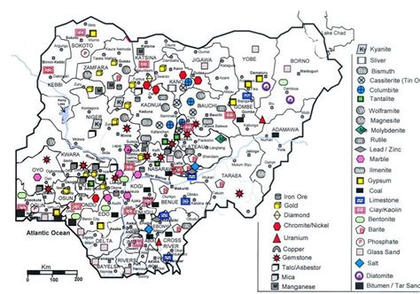 Map Of Nigeria Showing Solid Mineral Locations Download Scientific