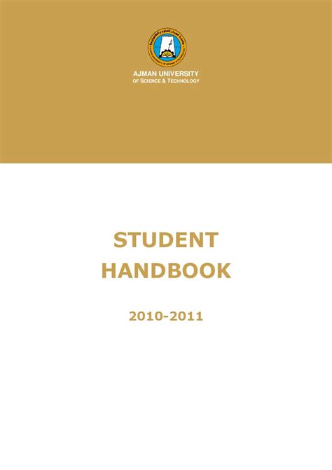 Student Handbook En 2010 2011pdf By Ajman University Issuu
