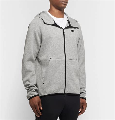 Nike Sportswear Mélange Cotton Blend Tech Fleece Zip Up Hoodie