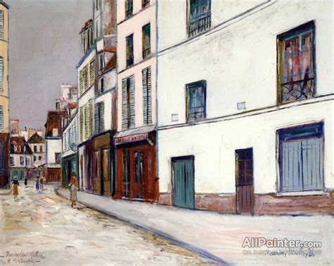 Maurice Utrillo Rue De Mont Cenis In Montmaratre Oil Painting
