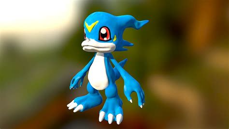 Veemon Digimon Anniversary Download Free 3d Model By Xeratdragons