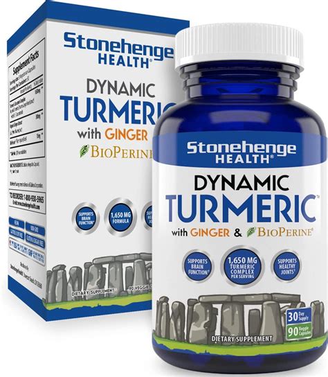 Stonehenge Health Dynamic Turmeric Curcumin Ginger Highest Potency