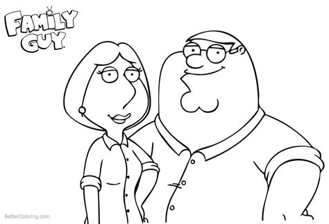 Family guy coloring sheets are excellent for learning how to color within the outlines of a picture while they are fun as well as they allow your kids to play if you are a fan of this television sitcom, you would want your kids to know about the show as well. Family Guy Coloring Pages Peter and Lois - Free Printable ...