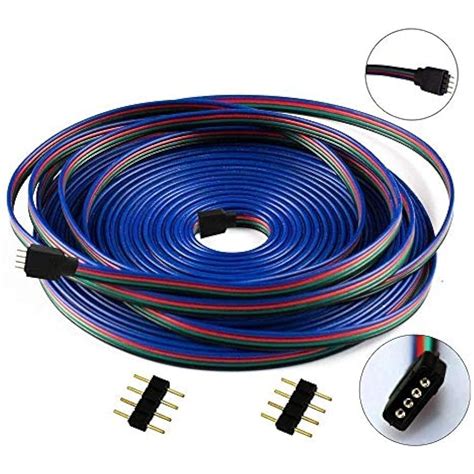 Extension Cords 10m Rgb Led Strip Cable 4 Pin Connector Tape Light Ribbon Wire Ebay