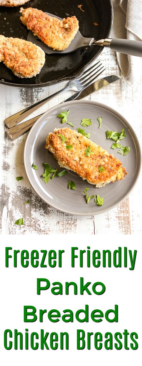 This crispy, baked breaded chicken breast recipe is a healthier spin on your traditional deep fried breaded chicken breast. Freezer Friendly Panko Breaded Chicken Breasts - Lisa's ...