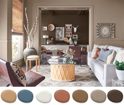 A Living Room Filled With Furniture And Lots Of Different Color Choices