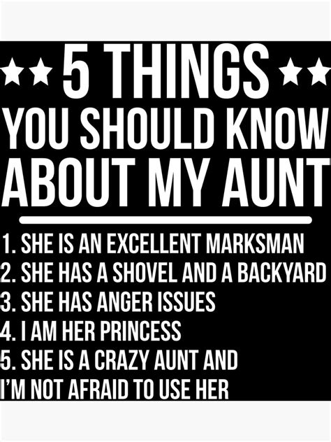 Funny Crazy Aunt Niece T T Shirt Poster By Zcecmza Redbubble