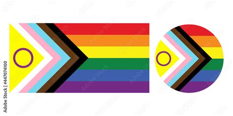 new progress pride flag the progress pride flag is getting an intersex stock vektorgrafik
